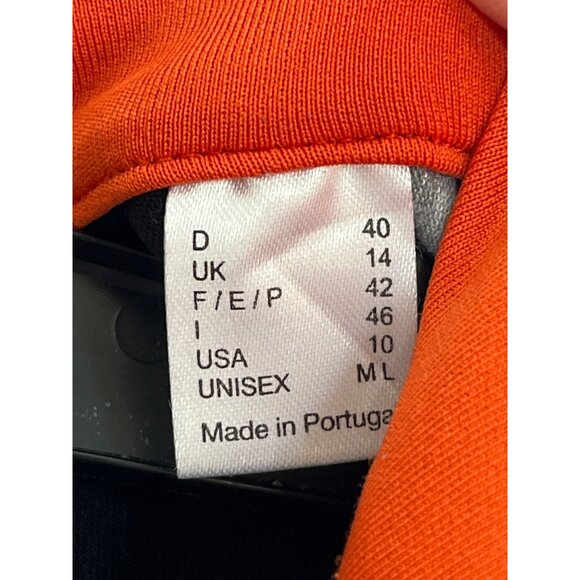 Golfino Herringbone Grey/Black Long‎ Sleeve 3/4-Zip Top With Orange Accents 10 - Picture 4 of 9